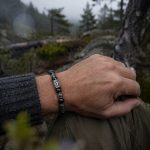 bedlava-Bransoletka Męska Amulet Wikinga - z Turmalinem, Labradorytem i Twoją Runą